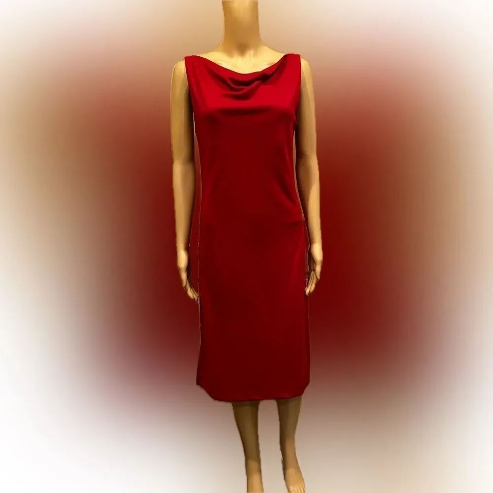 Express sleeveless cowl neck red long dress SZ 5-6